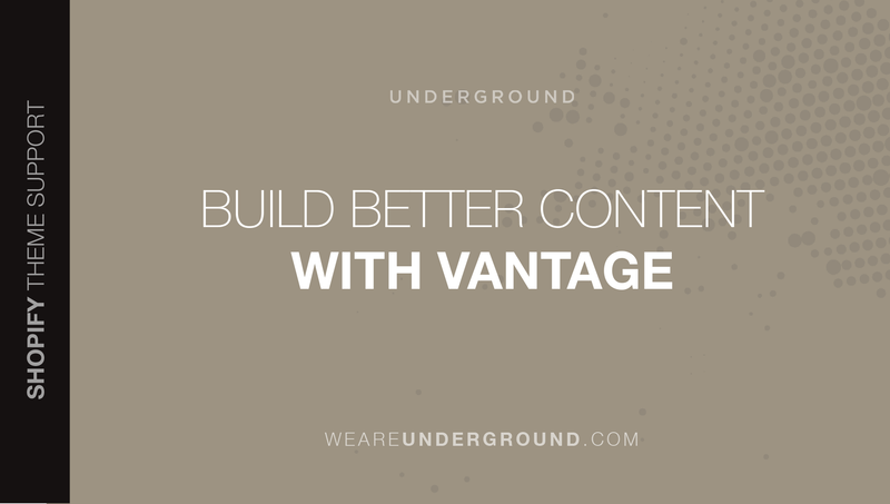 Build better content with Vantage
